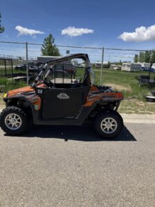 2 Seat Polaris UTV Rental - Orange